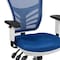 Flash Furniture Office Chair, Mesh, Blue Mesh/White Frame HL-0001-WH-BLUE-GG - alternate 4